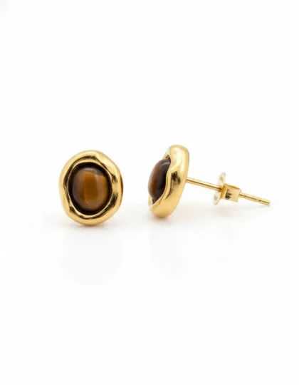 Orthelia JewelryPanacea Tiger’s Eye Golden Earrings